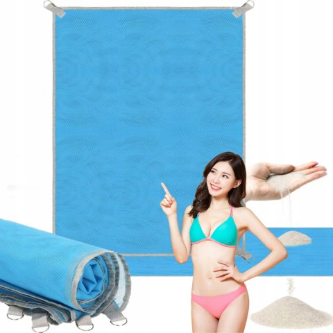 MATA PLAŻOWA PIKNIKOWA TURYSTYCZNA KOC PLAŻOWY WODOODPORNY 200x150 NA PLAŻĘ