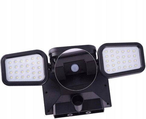 MOCNA LAMPA SOLARNA LED ULICZNA OGRODOWA Z CZUJNIKIEM RUCHU REGULACJA PANEL