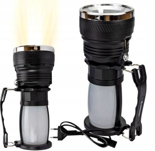 MOCNA LATARKA SZPERACZ PANEL SOLARNY LED REFLEKTOR 4W1 3W+10W POWERBANK