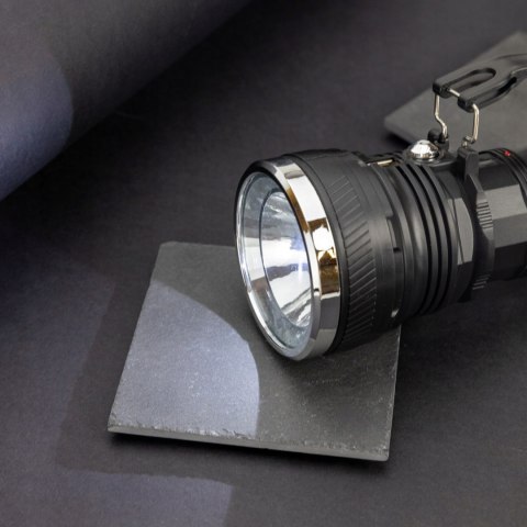 MOCNA LATARKA SZPERACZ PANEL SOLARNY LED REFLEKTOR 4W1 3W+10W POWERBANK