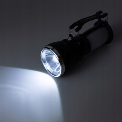 MOCNA LATARKA SZPERACZ PANEL SOLARNY LED REFLEKTOR 4W1 3W+10W POWERBANK