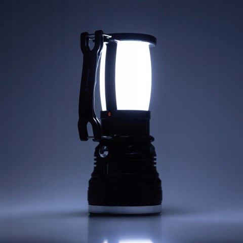 MOCNA LATARKA SZPERACZ PANEL SOLARNY LED REFLEKTOR 4W1 3W+10W POWERBANK