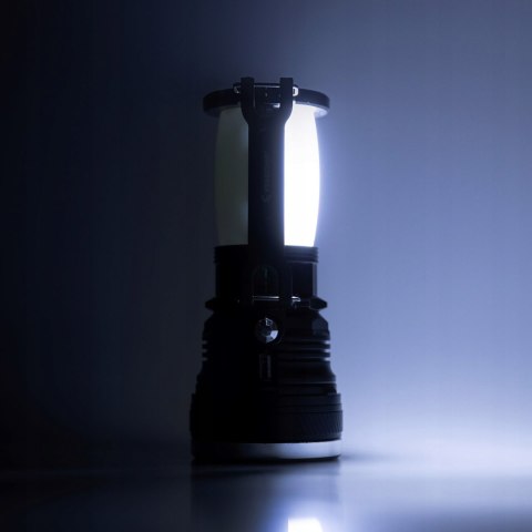 MOCNA LATARKA SZPERACZ PANEL SOLARNY LED REFLEKTOR 4W1 3W+10W POWERBANK