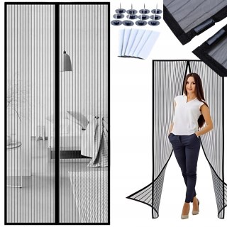 Moskitiera ZASŁONA do drzwi NA DRZWI PRZECIW MUCHOM NA MAGNES 100 x 210cm