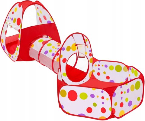 NAMIOT KOJEC SUCHY BASEN NA PIŁKI TUNEL IGLO DLA DZIECI DOMEK 3W1 KOSZ