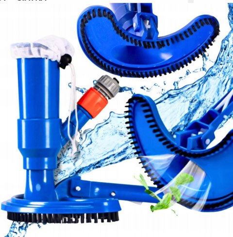 ODKURZACZ DO BASENU BASENOWY DO DNA ZESTAW DO CZYSZCZENIA SIATKA FILTR