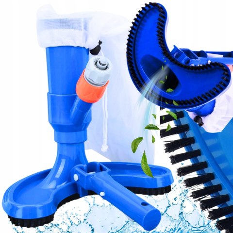 ODKURZACZ DO BASENU BASENOWY DO DNA ZESTAW DO CZYSZCZENIA SIATKA FILTR