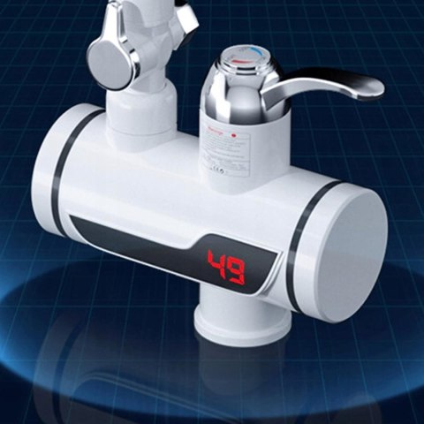 PODGRZEWACZ WODY PRZEPŁYWOWY ELEKTRYCZNY KRAN DO UMYWALKI 3000W + PRYSZNIC