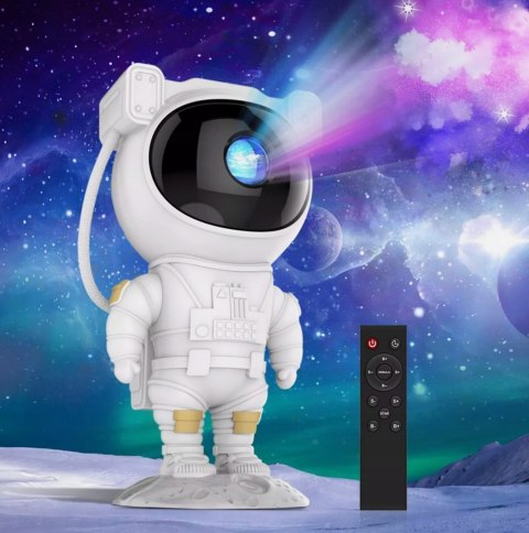 PROJEKTOR GWIAZD ASTRONAUTA LAMPKA NOCNA DLA DZIECI KOSMOS PILOT RZUTNIK