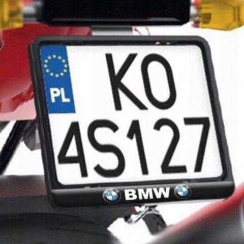 RAMKA NA TABLICĘ REJESTRACYJNĄ NA MOTOR MOTOCYKL USA JDM LOGO BMW2