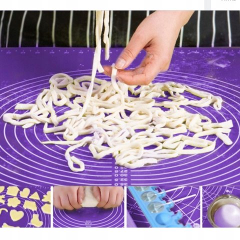 STOLNICA MATA KUCHENNA SILIKONOWA Z MIARAMI PODKŁADKA ANTYPOŚLIZGOWA XL