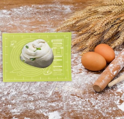 STOLNICA MATA KUCHENNA SILIKONOWA Z MIARAMI PODKŁADKA ANTYPOŚLIZGOWA XL