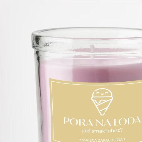 ŚWIECA SOJOWA ŚWIECZKA ZAPACHOWA wesoła etykieta PORA NA LODA PREZENT 40H