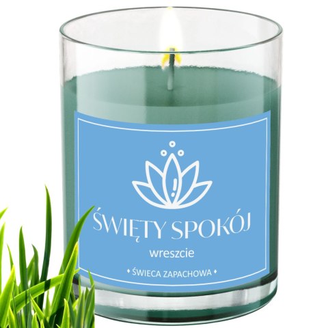 ŚWIECA SOJOWA ŚWIECZKA ZAPACHOWA wesoła etykieta ŚWIĘTY SPOKÓJ PREZENT 40H