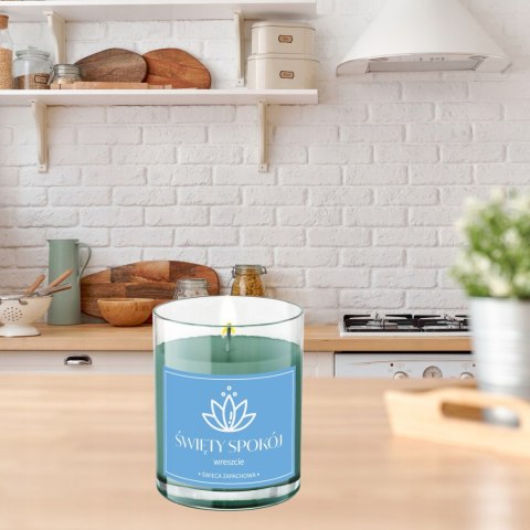 ŚWIECA SOJOWA ŚWIECZKA ZAPACHOWA wesoła etykieta ŚWIĘTY SPOKÓJ PREZENT 40H