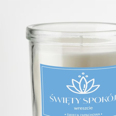 ŚWIECA SOJOWA ŚWIECZKA ZAPACHOWA wesoła etykieta ŚWIĘTY SPOKÓJ PREZENT 40H