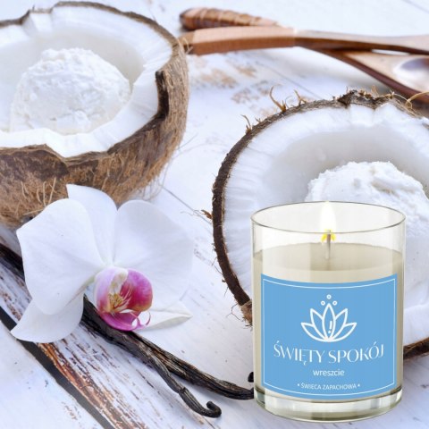 ŚWIECA SOJOWA ŚWIECZKA ZAPACHOWA wesoła etykieta ŚWIĘTY SPOKÓJ PREZENT 40H