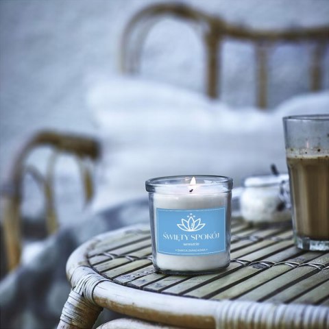 ŚWIECA SOJOWA ŚWIECZKA ZAPACHOWA wesoła etykieta ŚWIĘTY SPOKÓJ PREZENT 40H