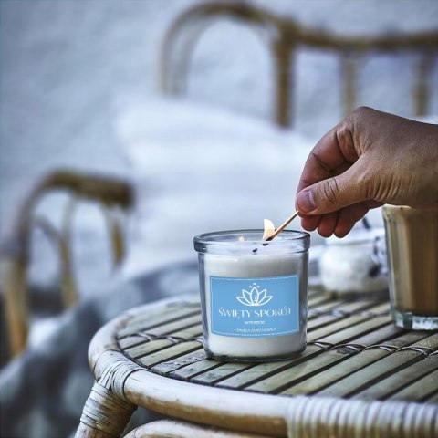 ŚWIECA SOJOWA ŚWIECZKA ZAPACHOWA wesoła etykieta ŚWIĘTY SPOKÓJ PREZENT 40H