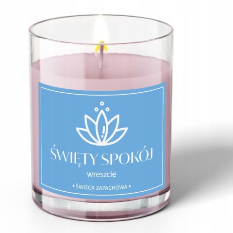 ŚWIECA SOJOWA ŚWIECZKA ZAPACHOWA wesoła etykieta ŚWIĘTY SPOKÓJ PREZENT 40H