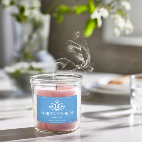 ŚWIECA SOJOWA ŚWIECZKA ZAPACHOWA wesoła etykieta ŚWIĘTY SPOKÓJ PREZENT 40H