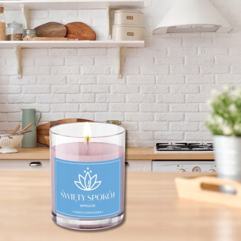 ŚWIECA SOJOWA ŚWIECZKA ZAPACHOWA wesoła etykieta ŚWIĘTY SPOKÓJ PREZENT 40H