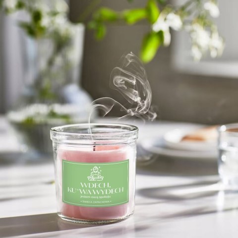 ŚWIECA SOJOWA ŚWIECZKA wesoła etykieta WDECH KU*WA WYDECH PREZENT 40H