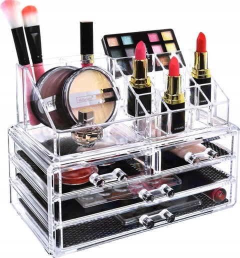 SZKATUŁKA ORGANIZER PUDEŁKO DUŻY POJEMNIK NA KOSMETYKI BIŻUTERIĘ ZEGARKI