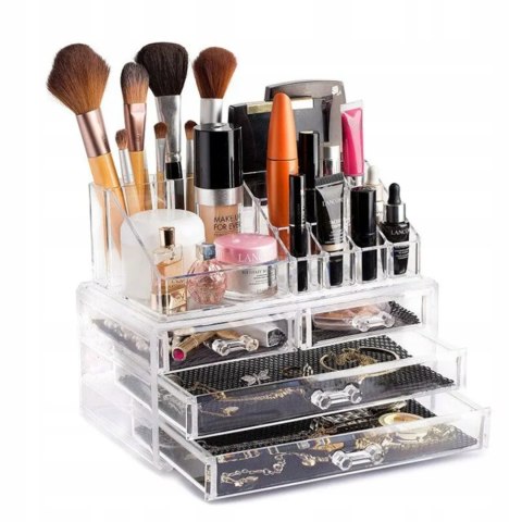 SZKATUŁKA ORGANIZER PUDEŁKO DUŻY POJEMNIK NA KOSMETYKI BIŻUTERIĘ ZEGARKI