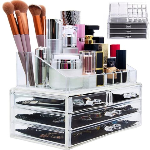 SZKATUŁKA ORGANIZER PUDEŁKO DUŻY POJEMNIK NA KOSMETYKI BIŻUTERIĘ ZEGARKI