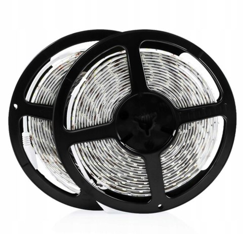 TAŚMA LED WODOODPORNA SMD BIAŁA ZIMNA NEUTRALNA MOCNA 5M ZESTAW + ZASILACZ