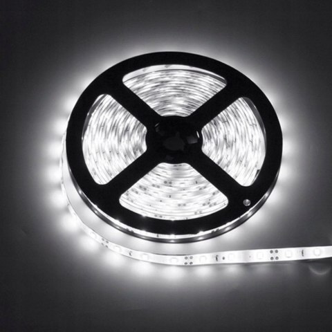 TAŚMA LED WODOODPORNA SMD BIAŁA ZIMNA NEUTRALNA MOCNA 5M ZESTAW + ZASILACZ