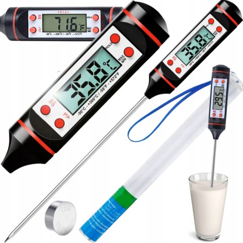 TERMOMETR KUCHENNY SZPILKOWY ELEKTRYCZNY Z SONDĄ DO MIĘS GRILLA PIECZENIA