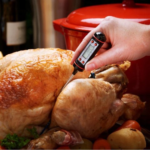 TERMOMETR KUCHENNY SZPILKOWY ELEKTRYCZNY Z SONDĄ DO MIĘS GRILLA PIECZENIA