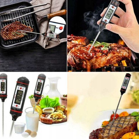 TERMOMETR KUCHENNY SZPILKOWY ELEKTRYCZNY Z SONDĄ DO MIĘS GRILLA PIECZENIA