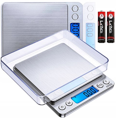 WAGA CYFROWA PRECYZYJNA JUBILERSKA KUCHENNA LCD 2KG 2000G 0,1 ELEKTRONICZNA