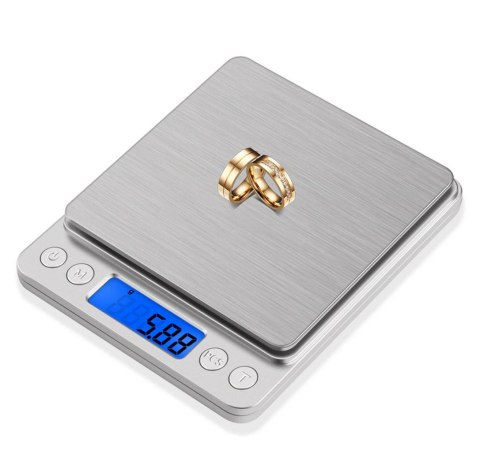 WAGA CYFROWA PRECYZYJNA JUBILERSKA KUCHENNA LCD 2KG 2000G 0,1 ELEKTRONICZNA