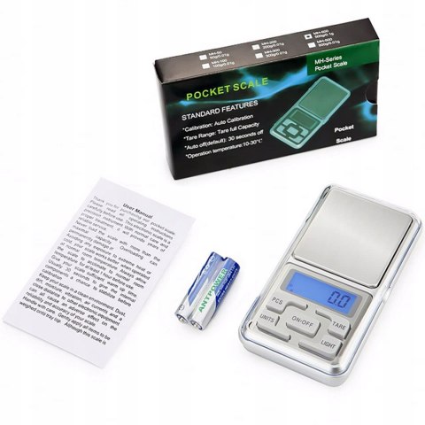 WAGA JUBILERSKA ELEKTRONICZNA PRECYZYJNA LCD KIESZONKOWA 0,01 200g +BATERIE