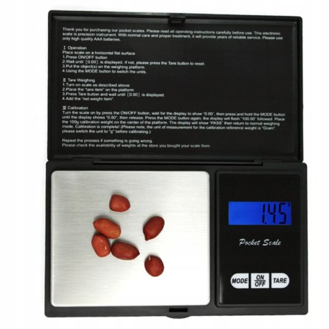 WAGA KIESZONKOWA JUBILERSKA PRECYZYJNA GRAMOWA KUCHENNA PRZYPRAWY 500g/0,1g