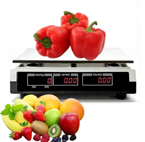 WAGA elektroniczna 40kg SKLEPOWA magazynowa kalkulacyjna LCD akumulator