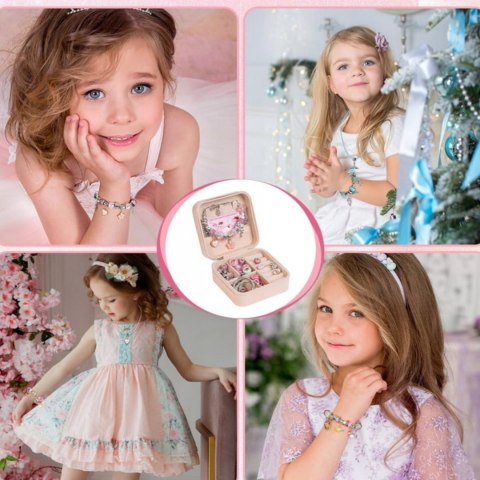 ZESTAW DO ROBIENIA BRANSOLETEK I NASZYJNIKÓW DIY CHARMS BIŻUTERI KORALIKI