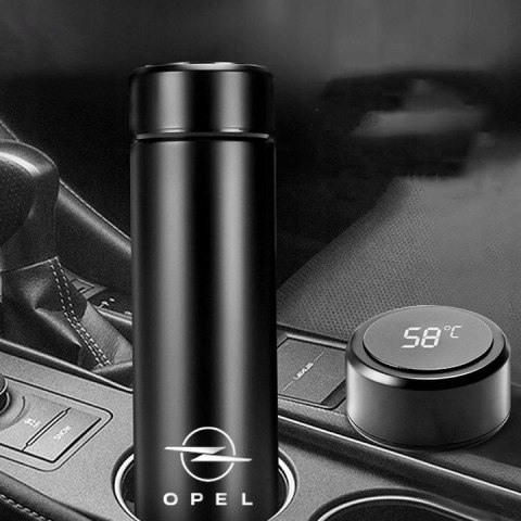 KUBEK TERMICZNY OPEL TERMOS NA KAWĘ HERBATĘ Z WYŚWIETLACZEM LED BUTELKA