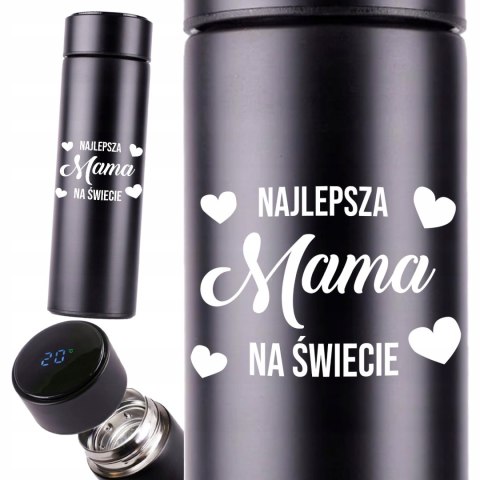 KUBEK TERMICZNY TERMOS LED Z NADRUKIEM PREZENT dla mamy 02