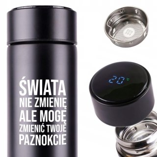 KUBEK TERMICZNY TERMOS LED Z NADRUKIEM PREZENT dla stylistki paznokci 02