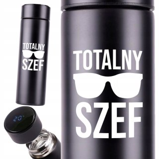 KUBEK TERMICZNY TERMOS LED Z NADRUKIEM PREZENT dla szefa 01