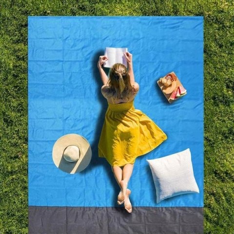 MATA PLAŻOWA PIKNIKOWA TURYSTYCZNA KOC PLAŻOWY WODOODPORNY 200x150 NA PLAŻĘ