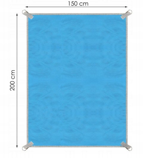 MATA PLAŻOWA PIKNIKOWA TURYSTYCZNA KOC PLAŻOWY WODOODPORNY 200x150 NA PLAŻĘ