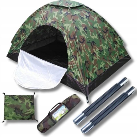 NAMIOT TURYSTYCZNY 4 osobowy KEMPINGOWY WODOODPORNY 2x2 MOSKITIERA MORO