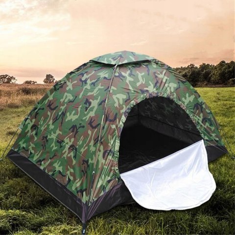 NAMIOT TURYSTYCZNY 4 osobowy KEMPINGOWY WODOODPORNY 2x2 MOSKITIERA MORO