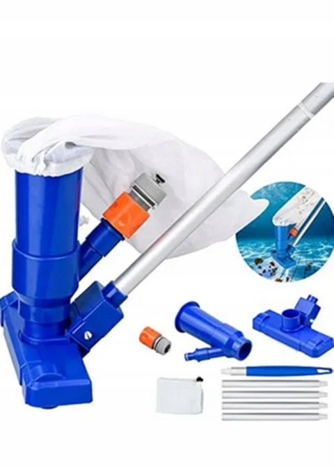 ODKURZACZ DO CZYSZCZENIA DNA BASENU BASENOWY ZESTAW+ KIJ TELESKOPOWY SIATKA